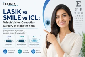 LASIK vs SMILE vs ICL: Key differences, eligibility, recovery time, and costs explained