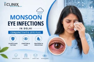 Conjunctivitis spikes every monsoon in Delhi — causes, symptoms, home care, and when to see a doctor
