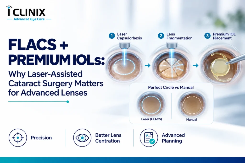 Femtosecond laser cataract surgery (FLACS) adds laser precision to key steps — when it helps with toric and premium lenses, and when standard phaco is enough