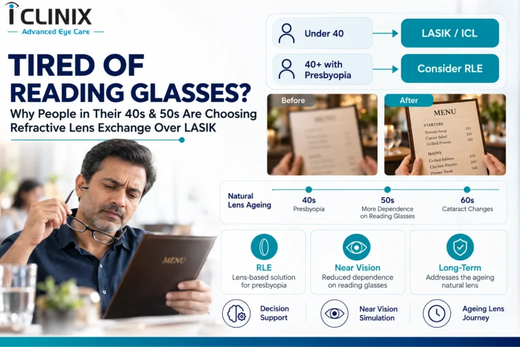 RLE vs LASIK for patients over 40 — how refractive lens exchange works and who benefits