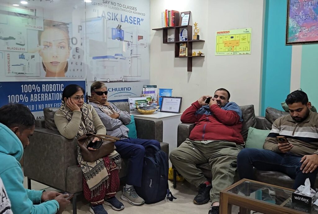 Patients in the IClinix waiting room